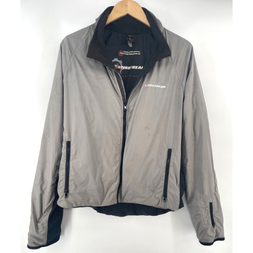 FirstGear Heated Jacket/Liner 90 Watts Men L Gray Motorcycle Biker
